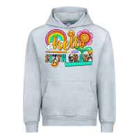 Heather Grey hello sixth grade Urban Hoodie - NancyCooperArtShop