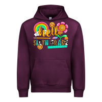 Mauve Wine hello sixth grade Urban Hoodie - NancyCooperArtShop