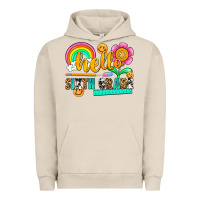Pigment French Oak hello sixth grade Urban Hoodie - NancyCooperArtShop
