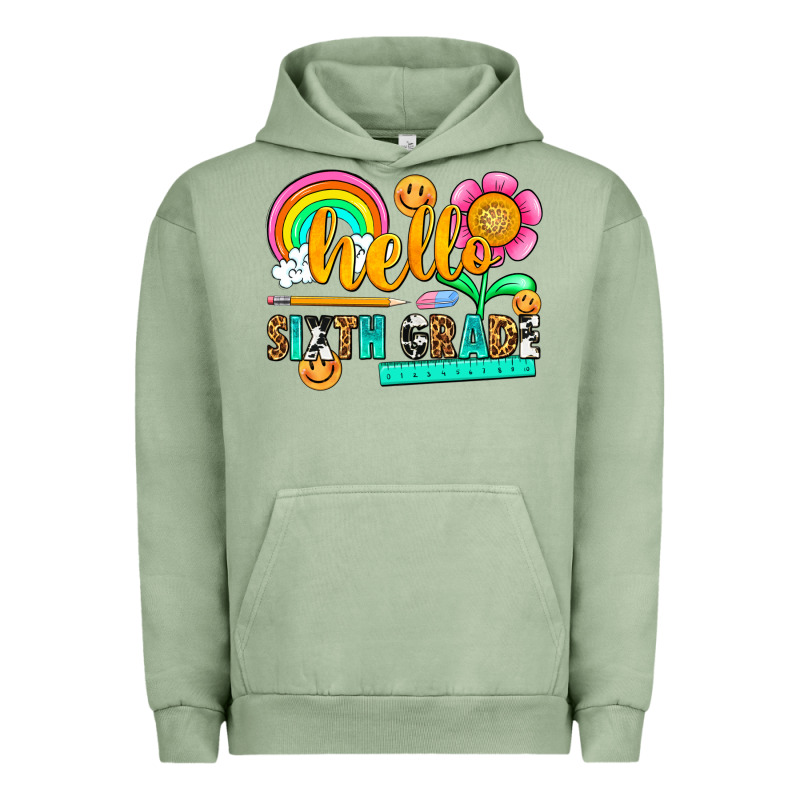 Hello Sixth Grade Urban Hoodie by NancyCooperArtShop | Teevron