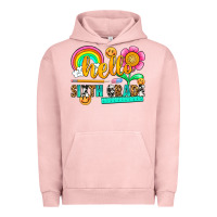 Pigment Salmon hello sixth grade Urban Hoodie - NancyCooperArtShop