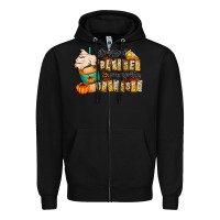 Black stressed blessed pumpkin obsessed Zipper Hoodie - CowhideDigitalArt
