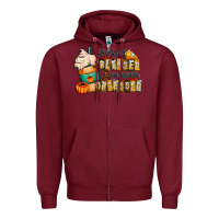 Burgundy stressed blessed pumpkin obsessed Zipper Hoodie - CowhideDigitalArt