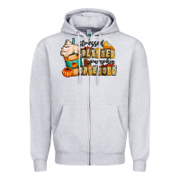 Heather Grey stressed blessed pumpkin obsessed Zipper Hoodie - CowhideDigitalArt