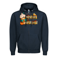Navy stressed blessed pumpkin obsessed Zipper Hoodie - CowhideDigitalArt