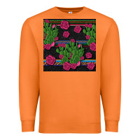 Carrot mexican rose and cactus seamless pattern Premium Sweatshirt - BundleAndBundleShop