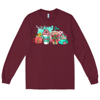 Burgundy religious coffee cups Long Sleeve Tee - AdoDesignShop