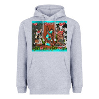Heather Grey easter bunny's leopard cowhide cactus Heavyweight Hoodie - JahusDesignShop