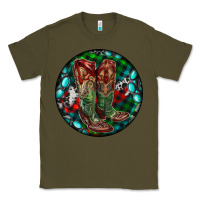 Army Green Christmas Cowboy Boots Classic Tee - RanaPortraitStore