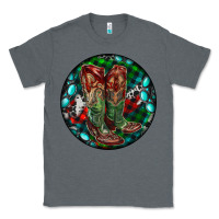 Charcoal Heather Christmas Cowboy Boots Classic Tee - RanaPortraitStore