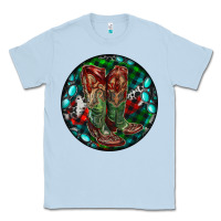 Dusty Blue Christmas Cowboy Boots Classic Tee - RanaPortraitStore
