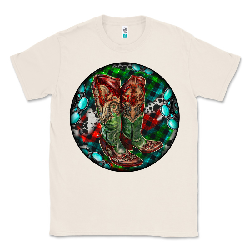 Christmas Cowboy Boots Classic Tee by RanaPortraitStore | Teevron
