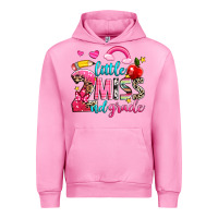 Fuchsia Pink little miss second grade Urban Hoodie - NancyCooperArtShop