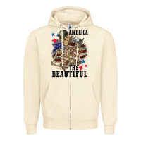 Sandshell America the beautiful 4th of july Zipper Hoodie - CowGirlArtShop