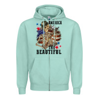 America The Beautiful 4th Of July Zipper Hoodie | Teevron