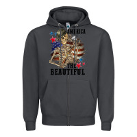Smoke America the beautiful 4th of july Zipper Hoodie - CowGirlArtShop