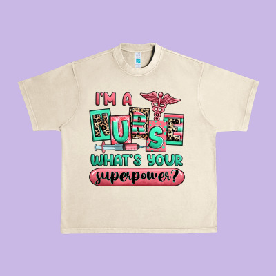 Im A Nurse Whats Your Superpower Urban Heavy Tee Designed By Ranaportraitstore