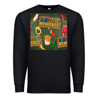 Black hispanic heritage seamless pattern Premium Sweatshirt - BundleAndBundleShop