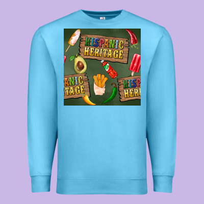 Hispanic Heritage Seamless Pattern Premium Sweatshirt Designed By Bundleandbundleshop