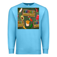 Ocean Blue hispanic heritage seamless pattern Premium Sweatshirt - BundleAndBundleShop