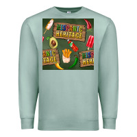 Seafoam hispanic heritage seamless pattern Premium Sweatshirt - BundleAndBundleShop