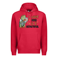Cardinal i love you u r beautiful frog Premium Hoodie - MaliasSmallBusiness