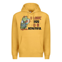 Mustard i love you u r beautiful frog Premium Hoodie - MaliasSmallBusiness
