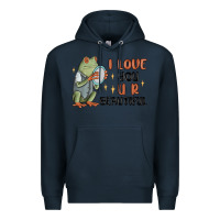Navy i love you u r beautiful frog Premium Hoodie - MaliasSmallBusiness
