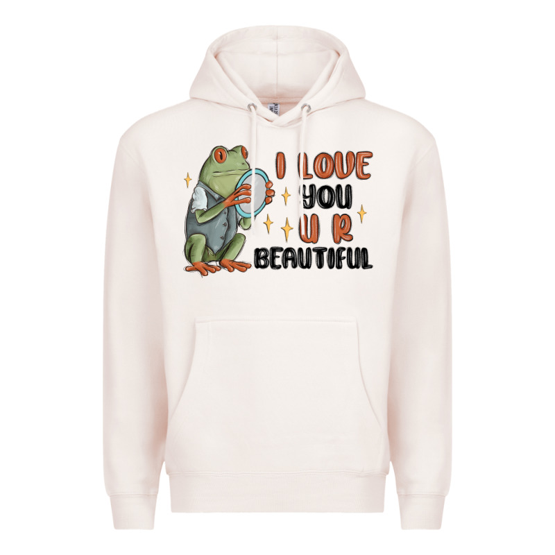 I Love You U R Beautiful Frog Premium Hoodie by MaliasSmallBusiness | Teevron