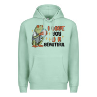 Seafoam i love you u r beautiful frog Premium Hoodie - MaliasSmallBusiness