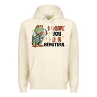 Tofu i love you u r beautiful frog Premium Hoodie - MaliasSmallBusiness