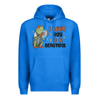 True Royal i love you u r beautiful frog Premium Hoodie - MaliasSmallBusiness