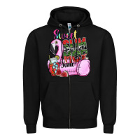 Black sweet summer time Zipper Hoodie - SublimationCraftShop