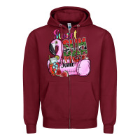 Burgundy sweet summer time Zipper Hoodie - SublimationCraftShop