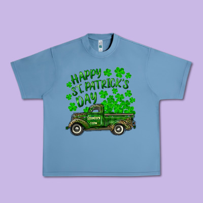 Happy St. Patricks Day Shamrock Farm Truck Urban Heavy Tee Designed By Ranaportraitstore