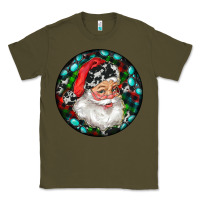 Army Green Christmas Santa Claus Classic Tee - RanaPortraitStore
