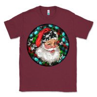 Burgundy Christmas Santa Claus Classic Tee - RanaPortraitStore