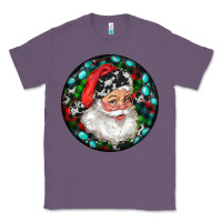 Lavender Christmas Santa Claus Classic Tee - RanaPortraitStore