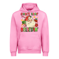 Fuchsia Pink don't stop believin' Urban Hoodie - MaliasSmallBusiness