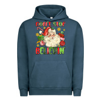 Pigment Midnight Navy don't stop believin' Urban Hoodie - MaliasSmallBusiness