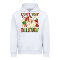 White don't stop believin' Urban Hoodie - MaliasSmallBusiness