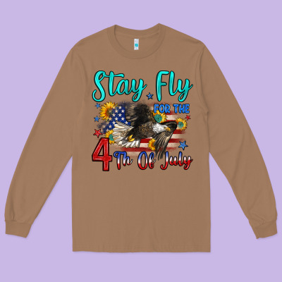 Stay Fly For The 4 Th Of July Long Sleeve Tee Designed By Zillion Design Studio