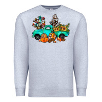 Heather Grey cactus pumpkin truck fall Premium Sweatshirt - JahusDesignShop