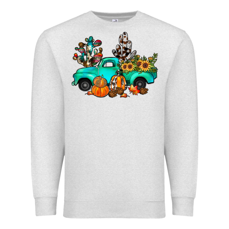 Cactus Pumpkin Truck Fall Premium Sweatshirt by JahusDesignShop | Teevron