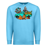Ocean Blue cactus pumpkin truck fall Premium Sweatshirt - JahusDesignShop