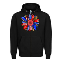 Black America sunflower Zipper Hoodie - Neo Western