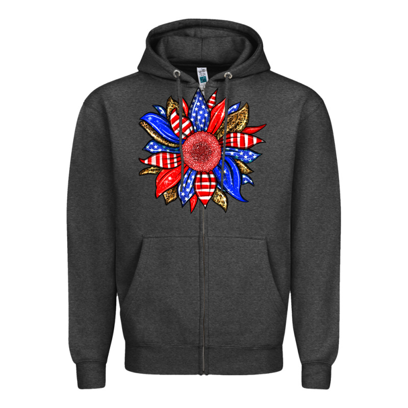 America Sunflower Zipper Hoodie by Neo Western | Teevron