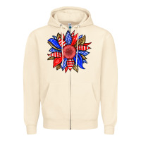 Sandshell America sunflower Zipper Hoodie - Neo Western