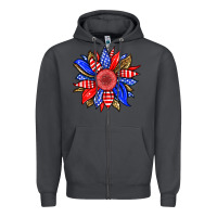 Smoke America sunflower Zipper Hoodie - Neo Western
