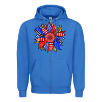 True Royal America sunflower Zipper Hoodie - Neo Western